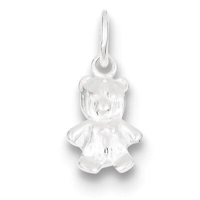 Teddy Bear Charm Sterling Silver QC2543, MPN: QC2543, 883957576930