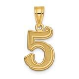 Number 5 Pendant 14k Gold Polished Etched AEN05, MPN: AEN05, 196904086360