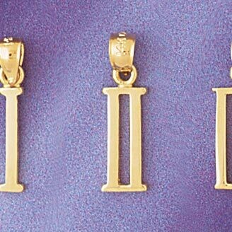 Dazzlers Jewelry Roman Number 2 Pendant Necklace Charm Bracelet in Yellow, White or Rose Gold 95462…