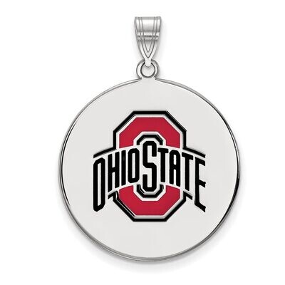 Ohio State University Extra Large Enamel Disc Pendant Sterling Silver SS088OSU, MPN: SS088OSU, 8867…