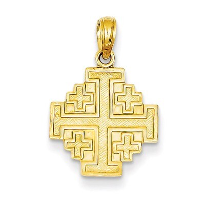 Jerusalem Cross Pendant 14k Gold C3832, MPN: C3832, 637218016563