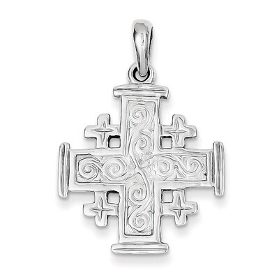 Jerusalem Cross Pendant 14k White Gold D1658, MPN: D1658, 883957265834