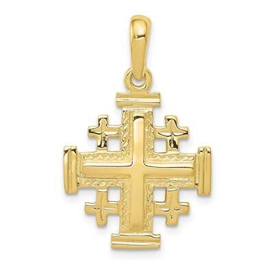 Jerusalem Cross Pendant 10k Gold 10D1656, MPN: 10D1656,