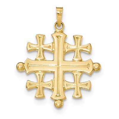 Jerusalem Cross Pendant 14k Gold Polished XR1489, MPN: XR1489, 191101457999