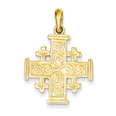 Jerusalem Cross Pendant 14k Gold K1232, MPN: K1232, 883957265827