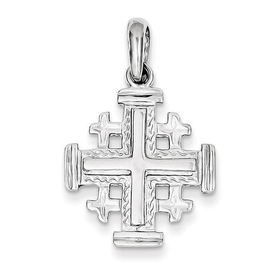 Jerusalem Cross Pendant 14k White Gold K1230, MPN: K1230, 883957265797