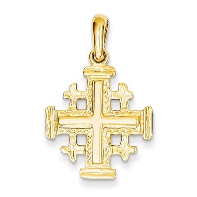 Jerusalem Cross Pendant 14k Gold D1656, MPN: D1656, 883957265780