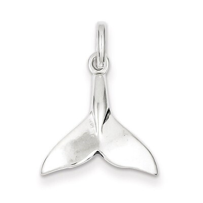 Whale Tail Charm Sterling Silver QC6276, MPN: QC6276, 883957915470