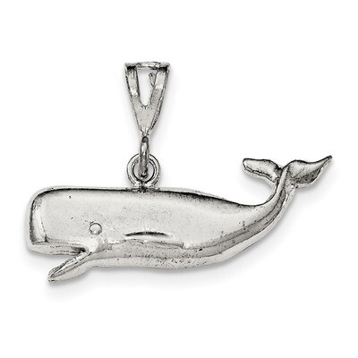 Whale with Open Mouth Pendant Sterling Silver Polished QC8728, MPN: QC8728, 191101359477