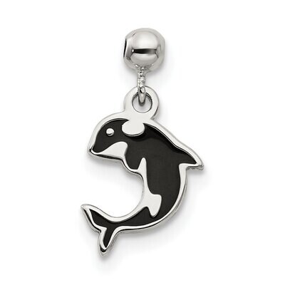 Whale Charm Sterling Silver Enamel Dangle QMM149, MPN: QMM149,