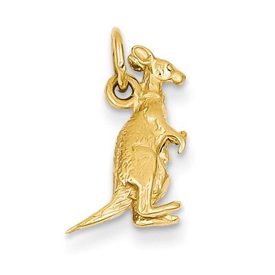 Kangaroo with Joey Charm 14k Gold A0309, MPN: A0309, 883957852836