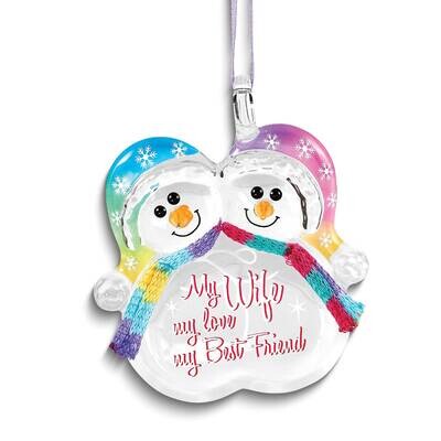 Glass Baron MY WIFE MY BEST FRIEND Snowmen Ornament GM25002, MPN: GM25002, 708873045790