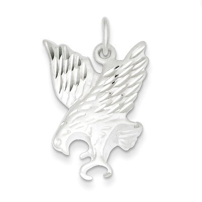 Eagle Charm Diamond-cut Sterling Silver QC5026, MPN: QC5026, 883957495842
