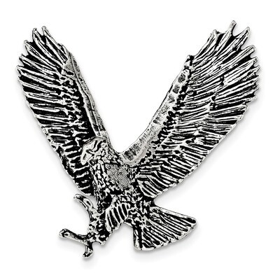 Eagle Chain Slide Sterling Silver Antiqued &amp; Textured QC8945, MPN: QC8945, 191101360862
