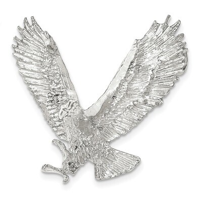 Textured Eagle Chain Slide Sterling Silver Polished QC8944, MPN: QC8944, 191101362545