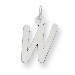 Initial W Charm Sterling Silver QC5094W, MPN: QC5094W, 191101534935