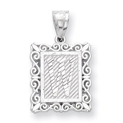 Initial W Charm Sterling Silver QC2770W, MPN: QC2770W, 883957907123
