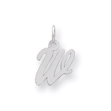 Script Initial W Charm Sterling Silver QC5080W, MPN: QC5080W, 883957518831