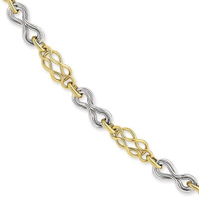 Infinity Hollow Bracelet 14k Two-tone Gold SF1569-7.25, MPN: SF1569-7.25, 886774565088