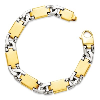 14k Two-tone Polished Gold Fancy Link Bracelet 9 Inch 14k Two-Tone Gold LK543-9, MPN: LK543-9, 8867…