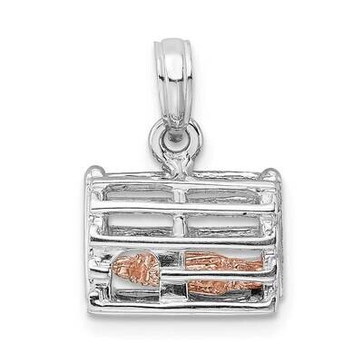 Lobster Trap Moveable Charm 14k Two-tone Gold K8956, MPN: K8956, 637218179794