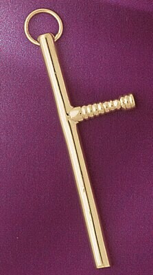 Dazzlers Jewelry Police Baton Pendant Necklace Charm Bracelet in Yellow, White or Rose Gold 4558, M…