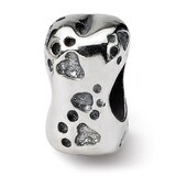 Dog Bone Bead - Sterling Silver QRS255, MPN: QRS255, 883957721538