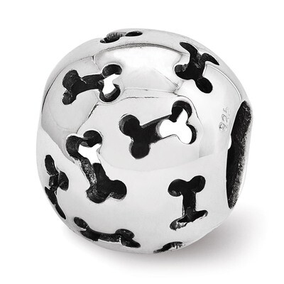 Dog Bone Bead - Sterling Silver QRS3500, MPN: QRS3500, 886774964768