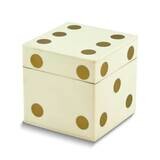 Gold-tone Bone Dice Box GM26075, MPN: GM26075,