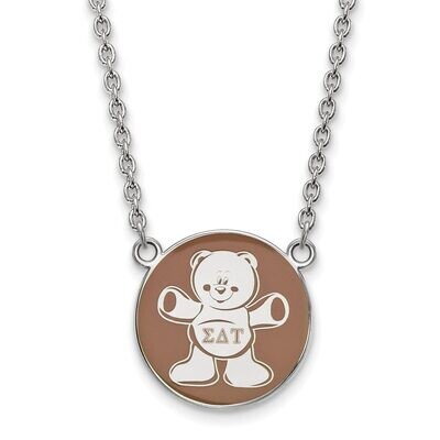 Sigma Delta Tau Small Enameled Pendant with 18 Inch Chain Sterling Silver SS043SDT-18, MPN: SS043SD…