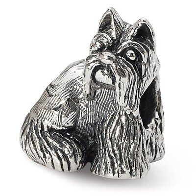 Miniature Schnauzer Bead - Sterling Silver QRS1781, MPN: QRS1781, 883957309859
