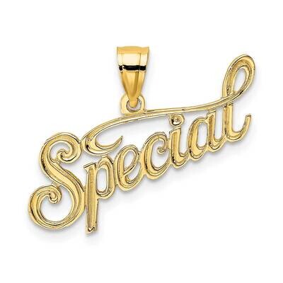 Special Charm 14k Gold Polished &amp; Textured D3886, MPN: D3886, 637218038343