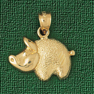 Dazzlers Jewelry Pig Pendant Necklace Charm Bracelet in Yellow, White or Rose Gold 2564, MPN: DZ-25…