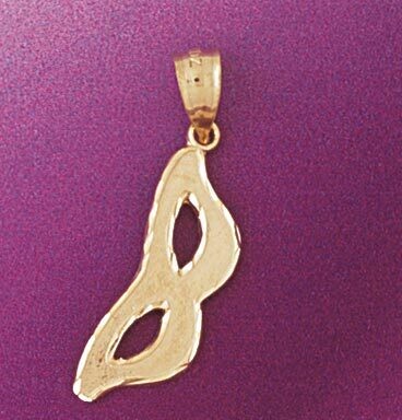 Dazzlers Jewelry Mask Pendant Necklace Charm Bracelet in Yellow, White or Rose Gold 6108, MPN: DZ-6…