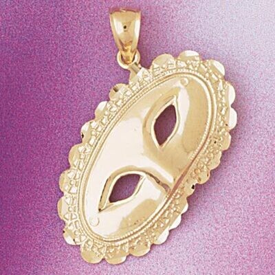 Dazzlers Jewelry Mask Pendant Necklace Charm Bracelet in Yellow, White or Rose Gold 6106, MPN: DZ-6…