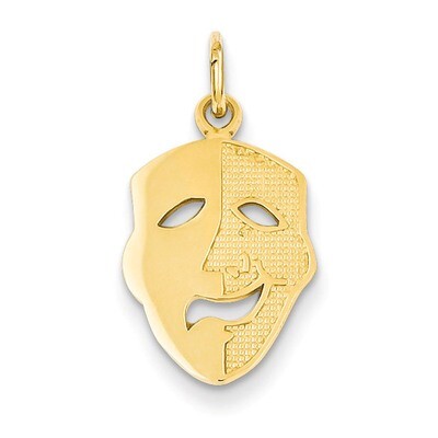 Comedy Mask Charm 14k Gold K3490, MPN: K3490, 883957138459