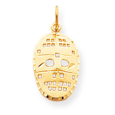 Hockey Mask Charm 10k Gold 10C843, MPN: 10C843, 883957345048