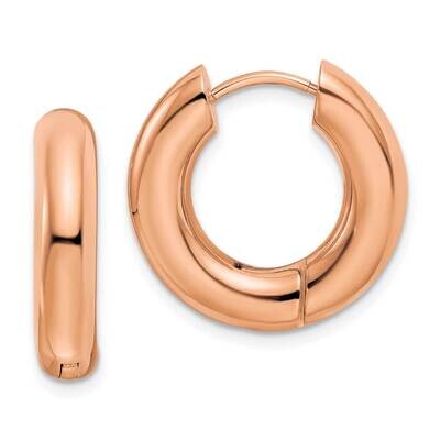 Rose Ip-Plated 5mm Hinged Hoop Earrings Stainless Steel Polished SRE1508, MPN: SRE1508, 191101867392