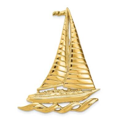 Sailboat Slide 14k Gold K8093, MPN: K8093, 63721806115