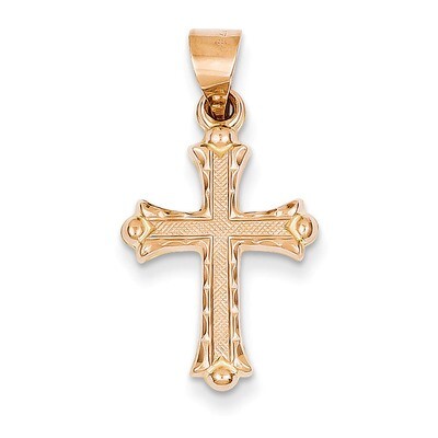 Heart Hollow Cross Pendant 14k Rose Gold XR1228, MPN: XR1228, 886774619262