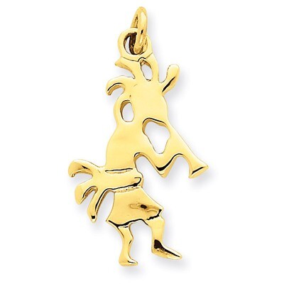 3-Dimensional Kokopelli Charm 14k Gold Polished K1064, MPN: K1064, 883957901008