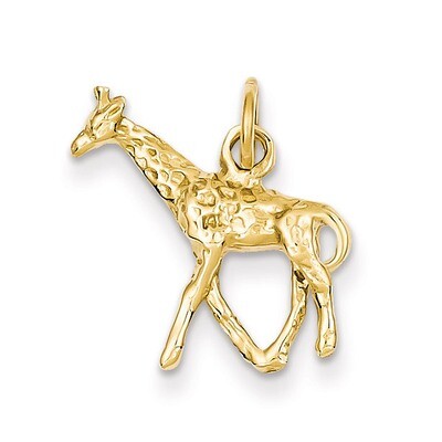 3-Dimensional Giraffe Charm 14k Gold Solid Polished K1008, MPN: K1008, 883957865546