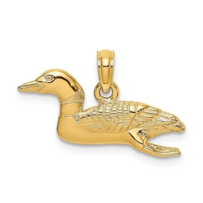 3-Dimensional Mallard Charm 14k Gold Solid Polished C2553, MPN: C2553, 637218095940