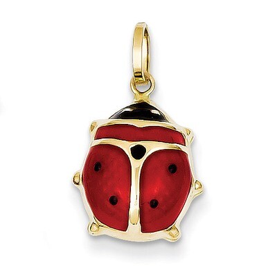 Enameled Ladybug Charm 14k Gold XCH214, MPN: XCH214, 886774123929