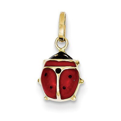 Enameled Ladybug Charm 14k Gold XCH216, MPN: XCH216, 886774123936