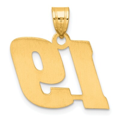 Block Number 19 Pendant 14k Gold Polished BN19, MPN: BN19, 196904079447