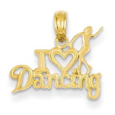 I Heart Dancing with Dancer Pendant 14k Gold K3497, MPN: K3497, 637218028955