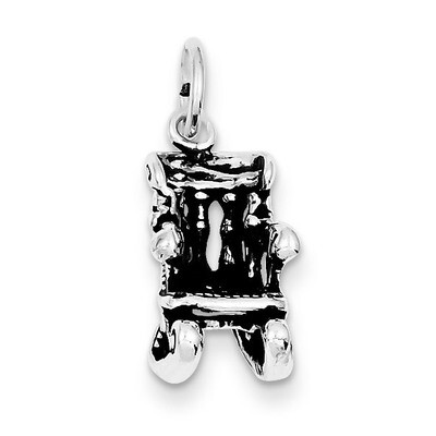 Sterling Silver Antiqued Rocking Chair Charm QC7747