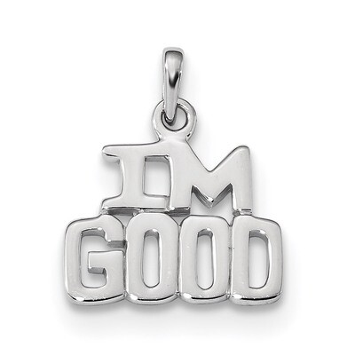 IM GOOD Pendant Sterling Silver Rhodium-plated Polished QC9206, MPN: QC9206,