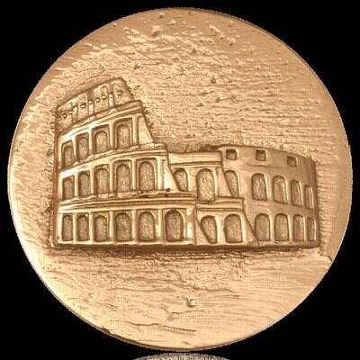 Nikki Lissoni Rome Colosseum Gold Plated 43mm Coin C1146GL, MPN: C1146GL, 8718627462980